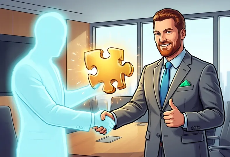 Handing over the missing puzzle piece